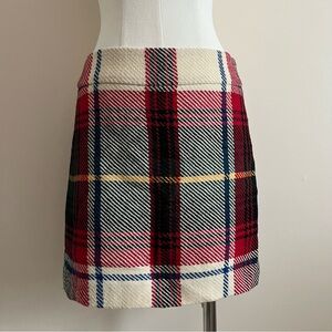J.crew plaid wool skirt